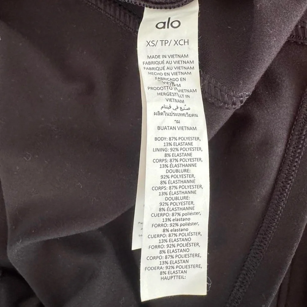 ALO Yoga Carefree Zip Mini Dress Black XS - Picture 8 of 8